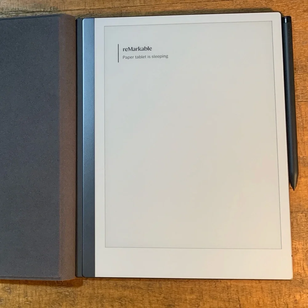 reMarkable 2 - 10.3” Paper Tablet with Marker Plus - Black + brown leather folio